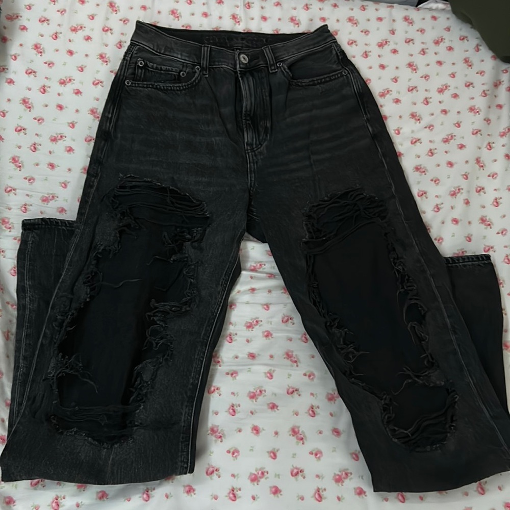 American Eagle Black Ripped Jeans